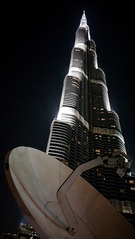 SNG Broadcast Services: satellite uplinking from the Burj Khalifa.